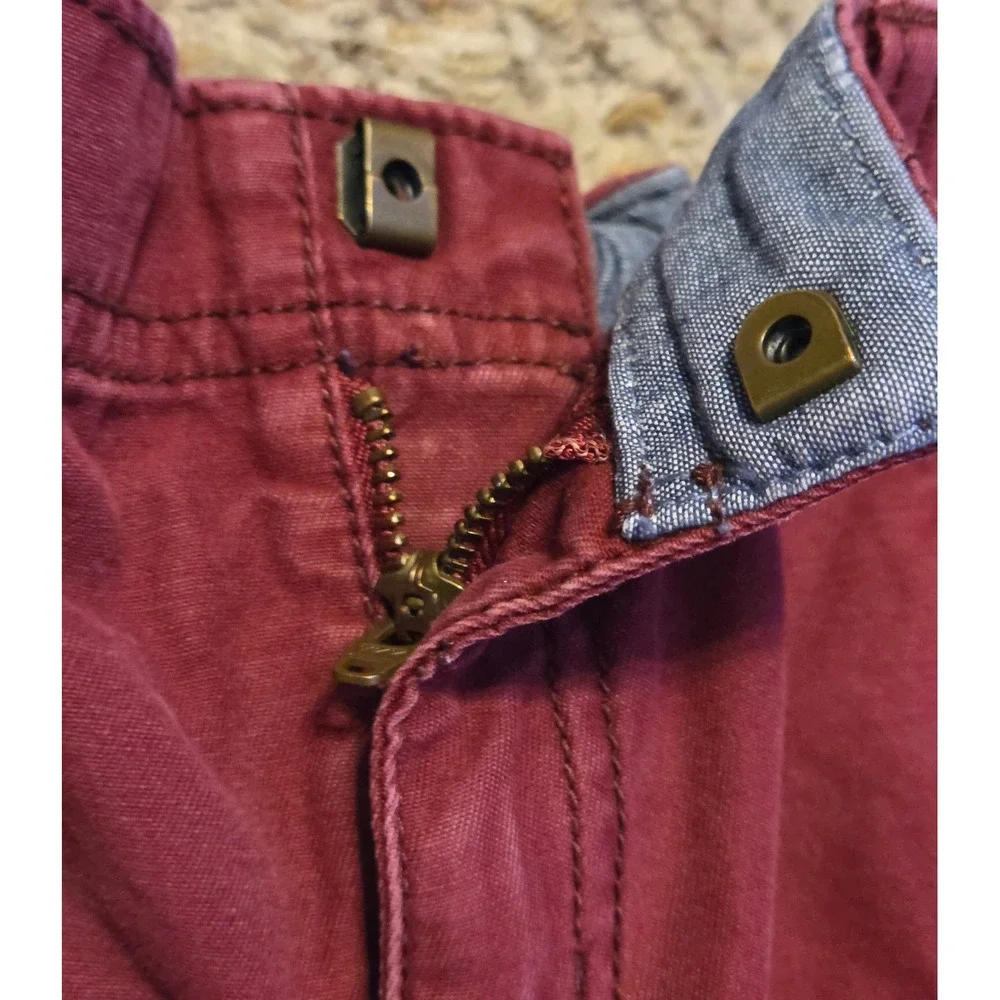 Gymboree Cargo Shorts Youth‎ Size 4T Red Button Pockets